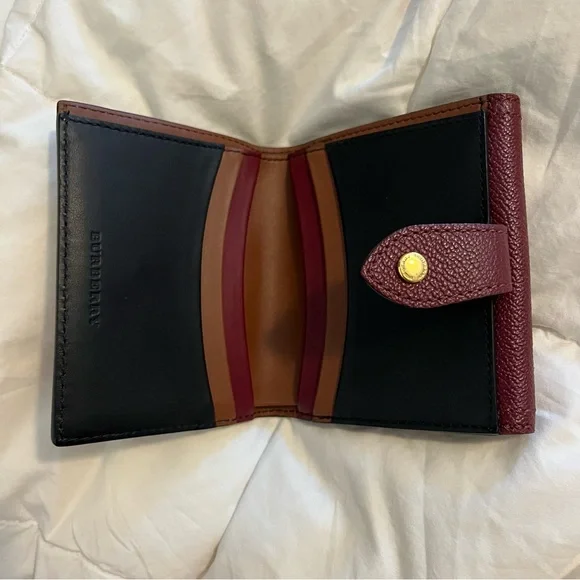 Burberry Burgundy and Beige Wallet - Picture 3 of 6